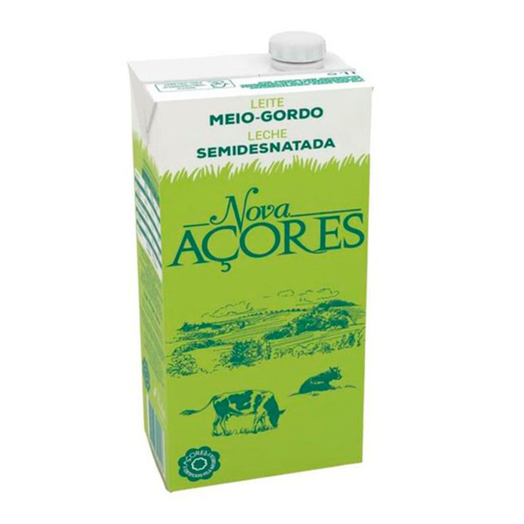 LECHE SEMIDESNATADA BRICK NOVA ACORES 1L