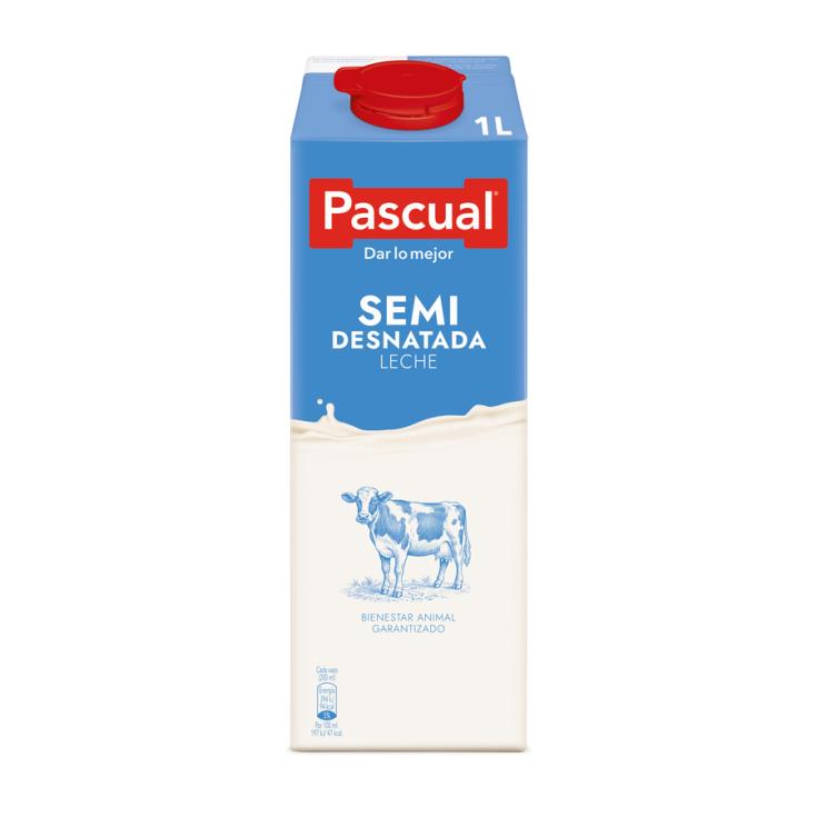 LECHE SEMIDESNATADA BRICK PASCUAL 1L