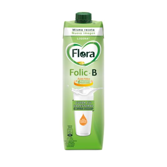 LECHE SEMIDESNATADA COLESTEROL FLORA 1L