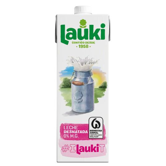 LECHE DESNATADA BRICK LAUKI 1L