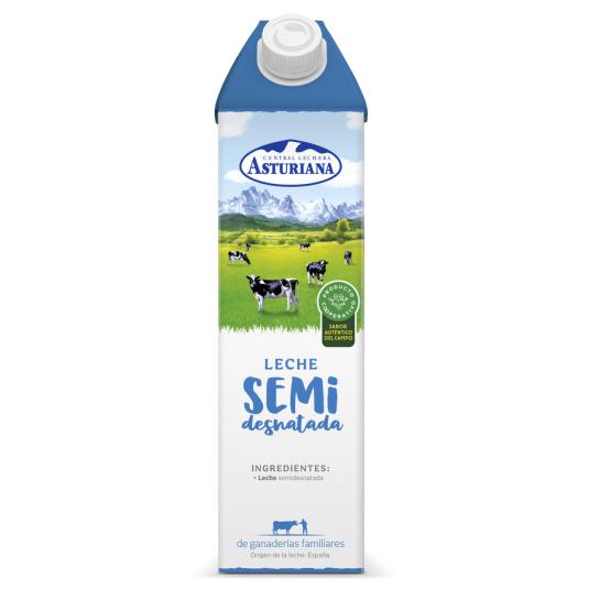 LECHE SEMIDESNATADA BRICK ASTURIANA 1L