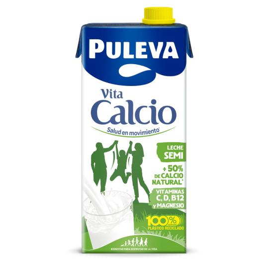 LECHE SEMIDESNATADA CALCIO PULEVA 1L