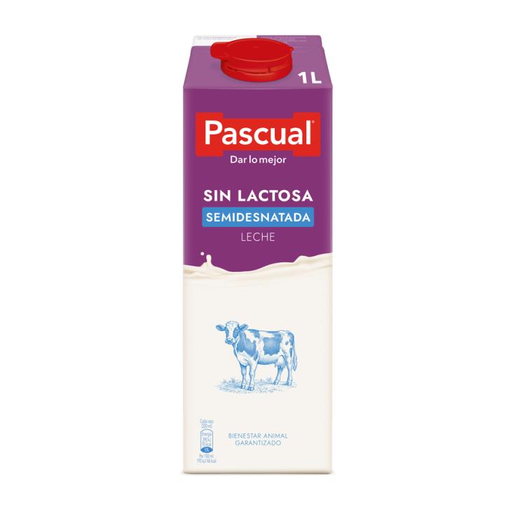 LECHE SEMIDESNATADA S/LACTOSA PASCUAL 1L