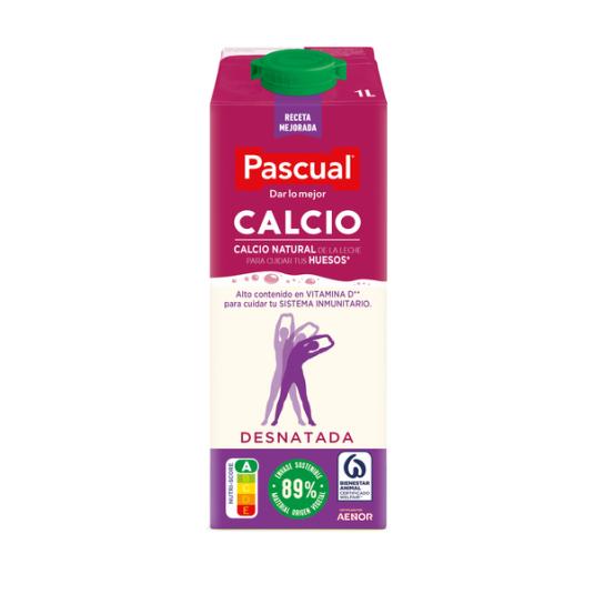 LECHE DESNATADA CALCIO S/LACTOSA PASCUAL 1L