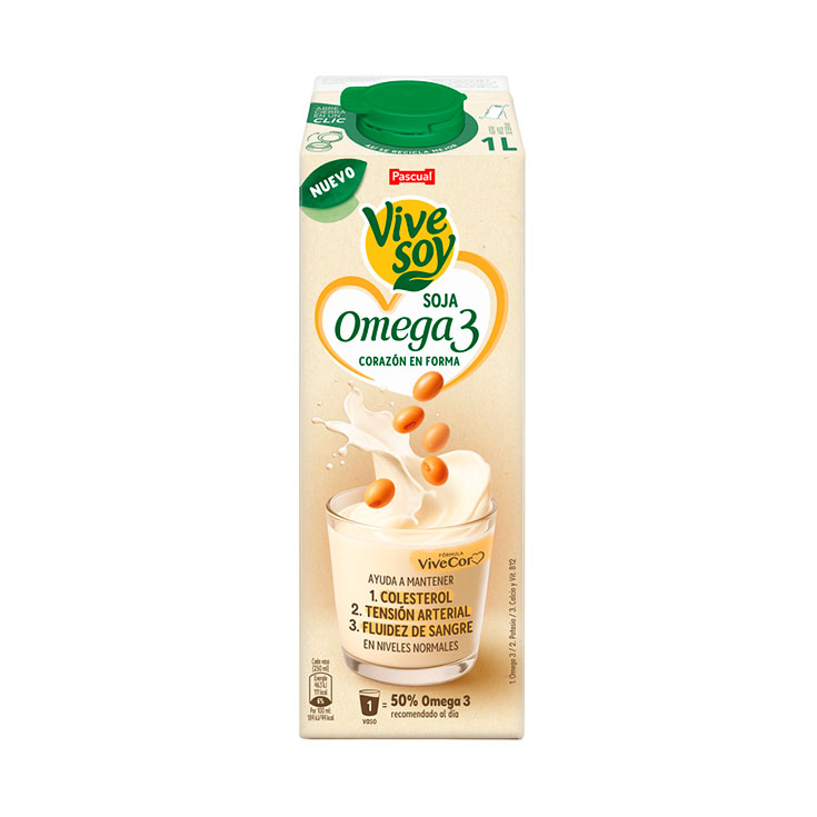 BEBIDA VEGETAL SOJA Y OMEGA 3 VIVESOY 1L