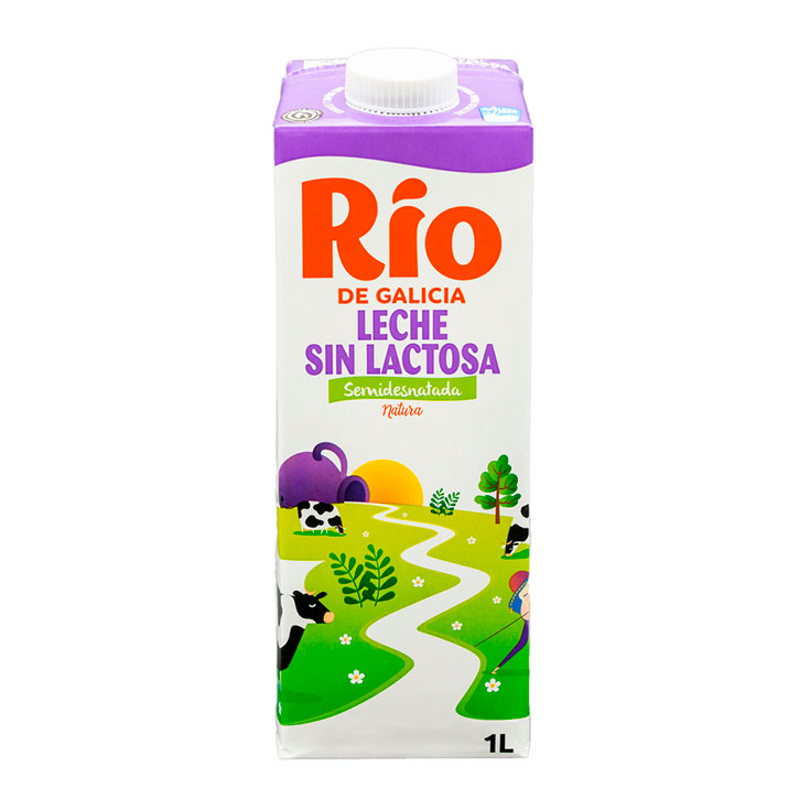 LECHE SEMIDESNATADA S/LACTOSA RIO 1L