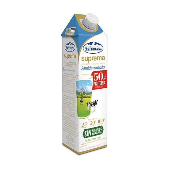LECHE SIN LACTOSA SUPREMA ASTURIANA 1L