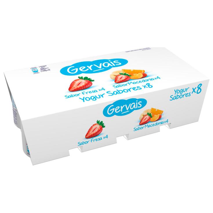 YOGUR SABORES FRES/MACE GERVAIS P8 120G/U - LaDespensa