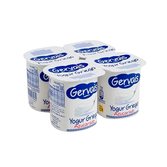 YOGUR GRIEGO NATURAL AZUCARADO GERVAIS P4 125G/U