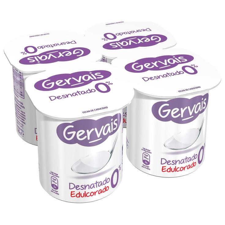 YOGUR NATURAL EDULCORADO 0% GERVAIS P4 120G/U