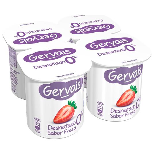 YOGUR DESNATADO FRESA 0% GERVAIS P4 120G/U