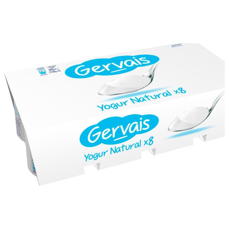 YOGUR NATURAL GERVAIS P8 120G/U