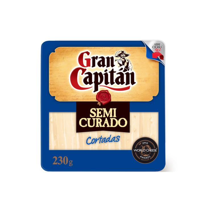 QUESO SEMICURADO CORTADO GRAN CAPITAN 230G