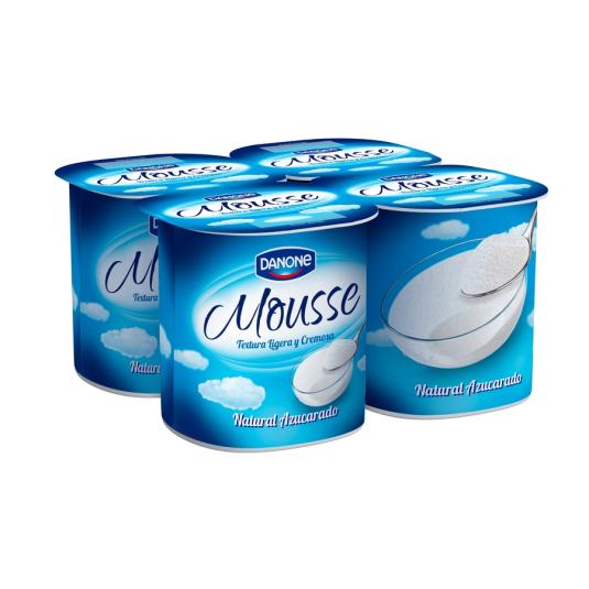 MOUSSE NATURAL AZUCARADO DANONE P4 65G/U