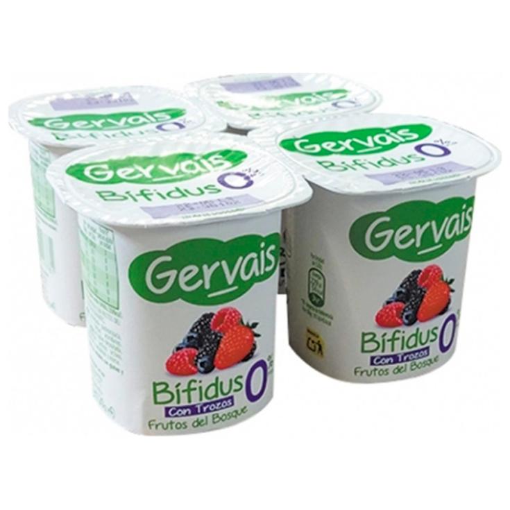 YOGUR BIFIDUS DESNATADO FRUTAS DEL BOSQUE 0% GERVAIS P4 120G/U