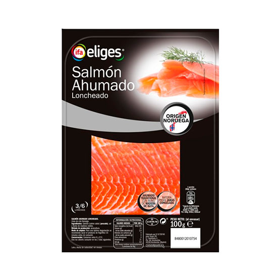 SALMÓN AHUMADO BANDEJA IFA ELIGES 100G