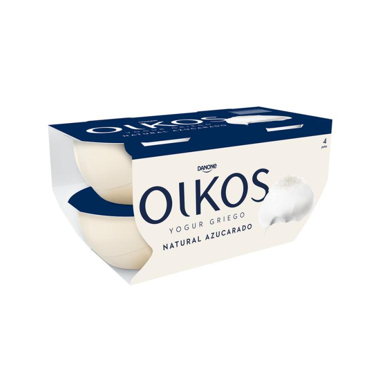 YOGUR GRIEGO NATURAL AZUCARADO OIKOS DANONE P4 110G/U