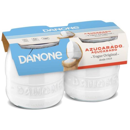 YOGUR ORIGINAL NATURAL AZUCARADO CRISTAL DANONE P2 135G/U