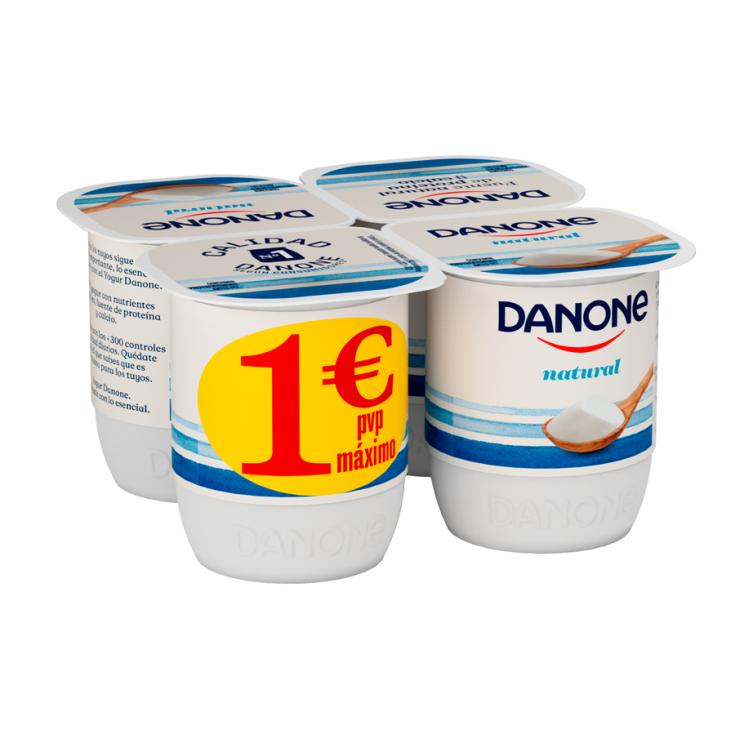 YOGUR NATURAL DANONE P4 120G/U