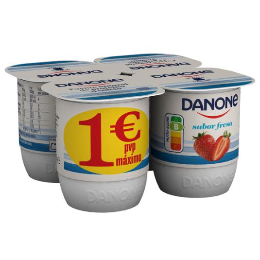 YOGUR FRESA DANONE P4 120G/U