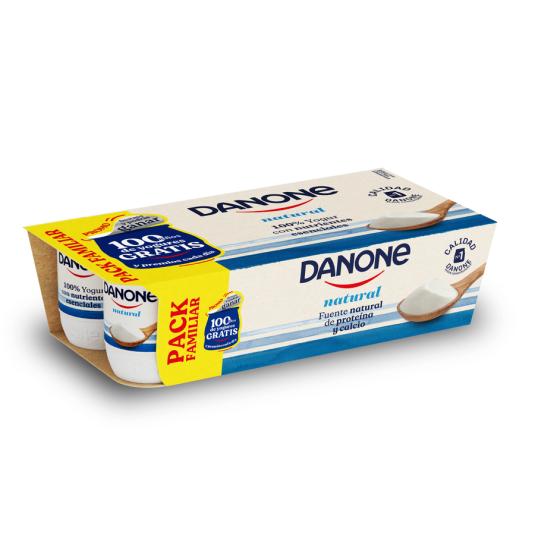 YOGUR NATURAL DANONE P8 120G/U