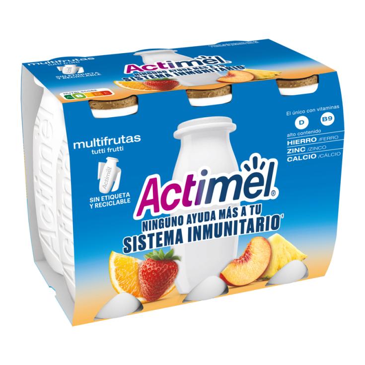 YOGUR LIQUIDO MULTIFRUTA ACTIMEL DANONE P6 100G/U - LaDespensa