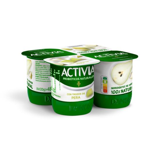 YOGUR BIFIDUS C/PERA ACTIVIA DANONE P4 125G/U