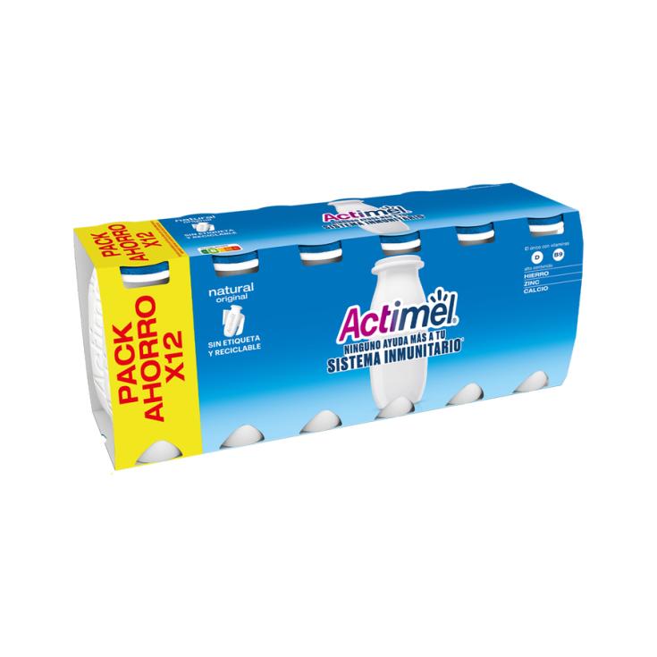 YOGUR LIQUIDO NATURAL ACTIMEL DANONE  P12 100G/U