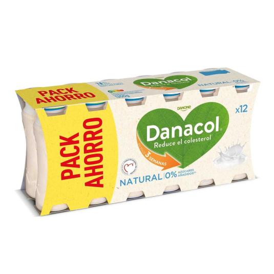 YOGUR LIQUIDO NATURAL DANACOL 0% DANONE P12 100G/U