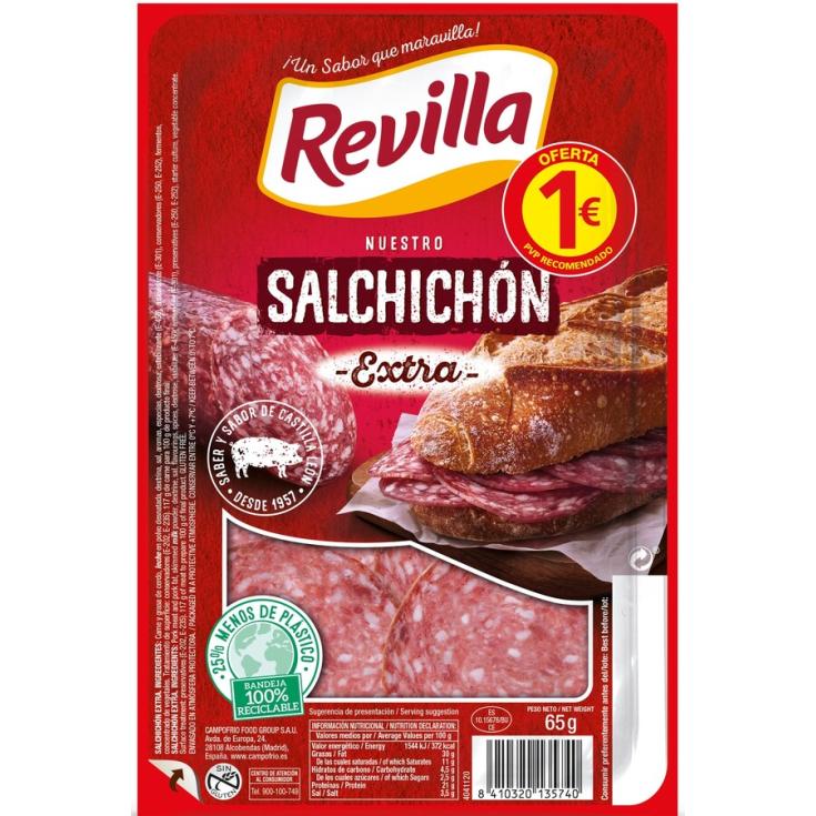 SALCHICHÓN EXTRA LONCHAS REVILLA 65G