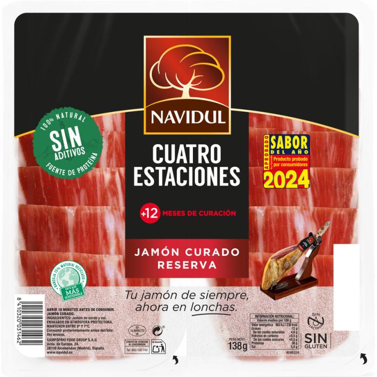 JAMÓN CURADO LONCHAS NAVIDUL P2 138G