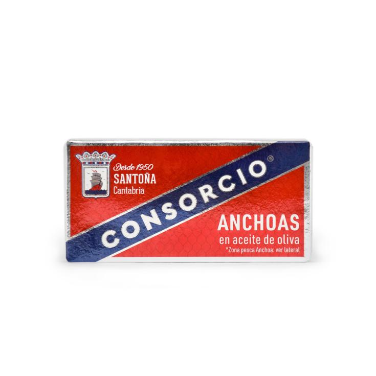 FILETE DE ANCHOA ACEITE OLIVA 1/8 RR50 CONSORCIO 23G ESCUR