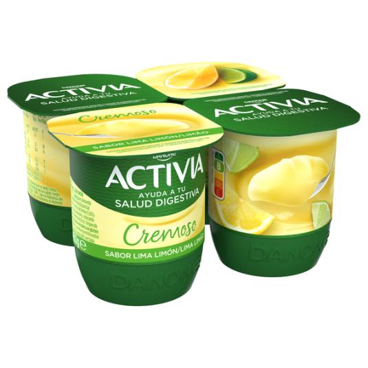 YOGUR BIFIDUS CREMOSO LIMA LIMON ACTIVIA DANONE P4 120G/U