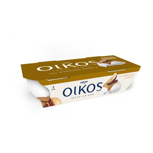 YOGUR GRIEGO CON MANZ/CANE OIKOS DANONE P2 110G/U