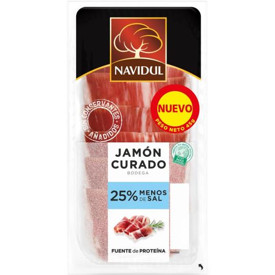 JAMÓN CURADO R/SAL LONCHAS NAVIDUL 50G