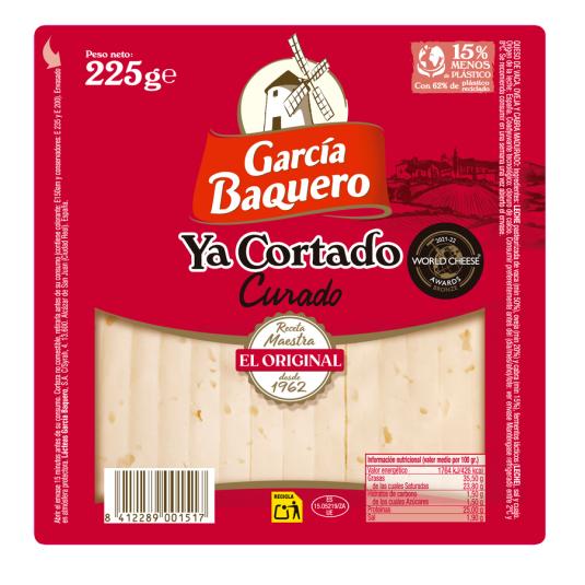 QUESO CURADO CORTADO CUÑA GARCÍA BAQUERO 225G