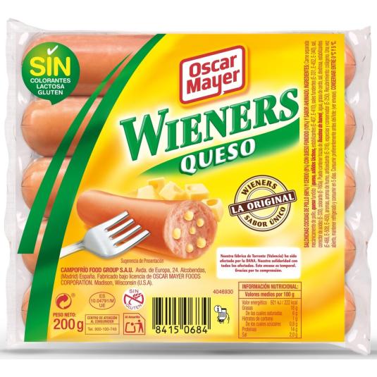 SALCHICHA QUESO WIENERS OSCAR MAYER 200G