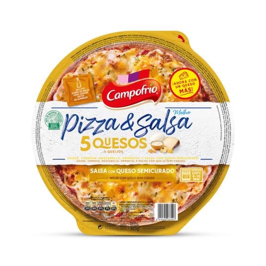 PIZZA C/SALSA MANCHEGO 5 QUESOS CAMPOFRÍO 365G