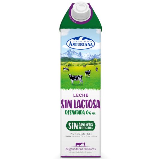 LECHE DESNATADA S/LACTOSA ASTURIANA 1L