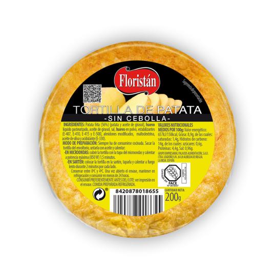 TORTILLA S/CEBOLLA FLORISTÁN 200G