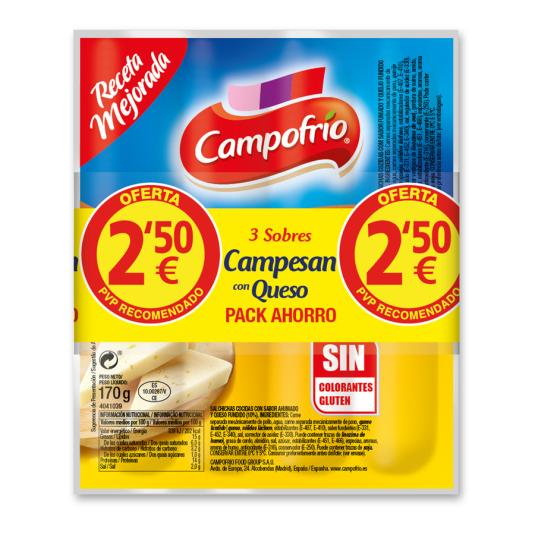 SALCHICHA CAMPESAN CF CAMPOFRIO P3 170G/U