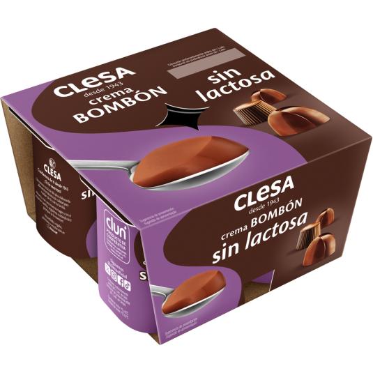 CREMA BOMBÓN S/LACTOSA CLESA P4 125G/U