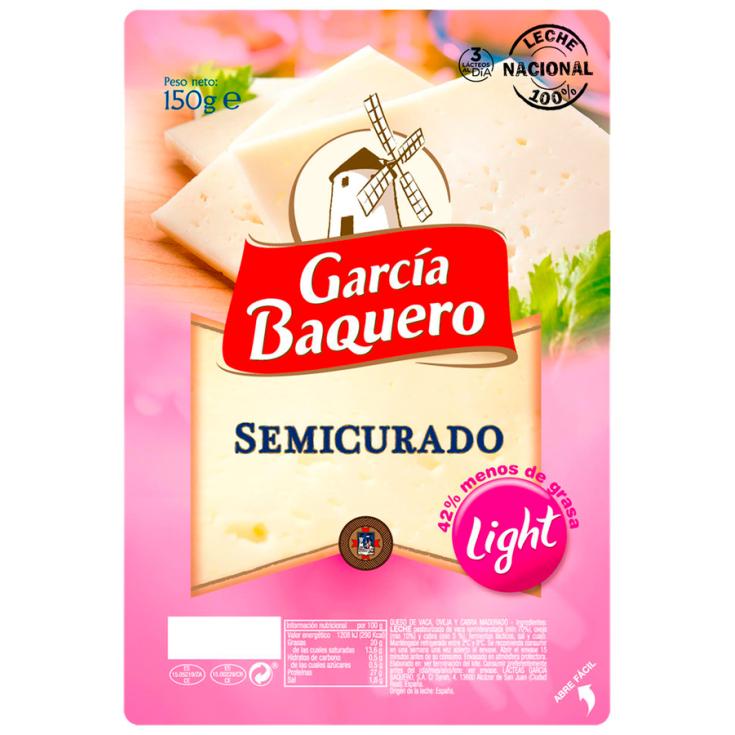 QUESO SEMICURADO LIGHT LONCHA GARCÍA BAQUERO 150G