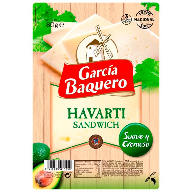 QUESO HAVARTI LONCHA GARCÍA BAQUERO 80G