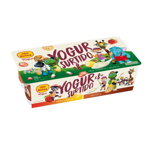 YOGUR INFANTIL FRES/PLAT/GALL REINA P8 125G/U