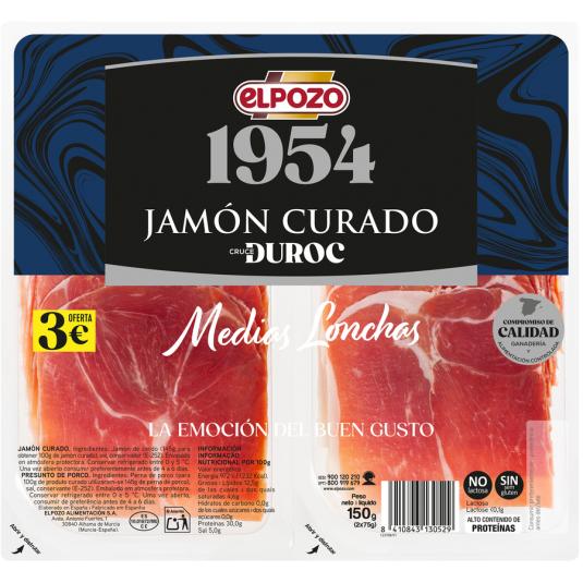 JAMON CURADO MEDIAS LONCHAS EL POZO P2 90G/U