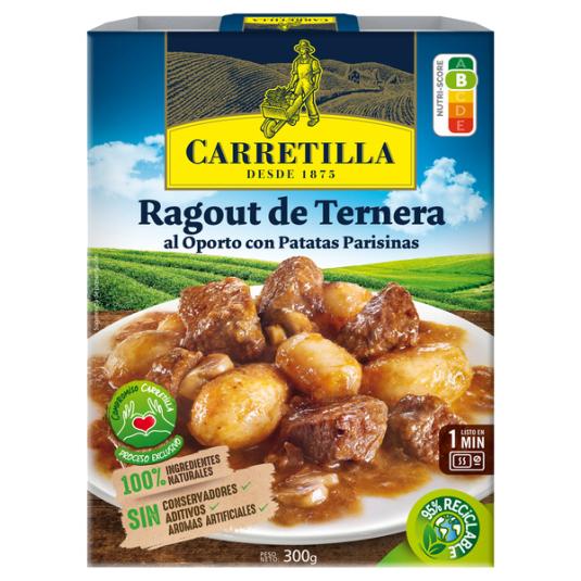 RAGOUT DE TERNERA AL OPORTO C/PATATAS PARISINAS CARRETILLA 300G