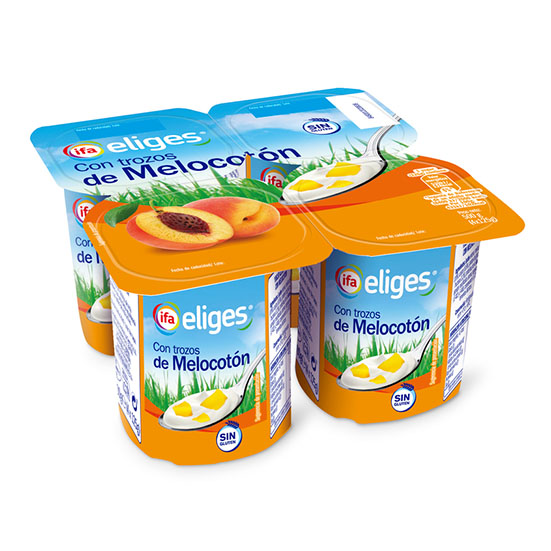 YOGURT CON TROZO MELOCOTON IFA ELIGES P4 125G/U
