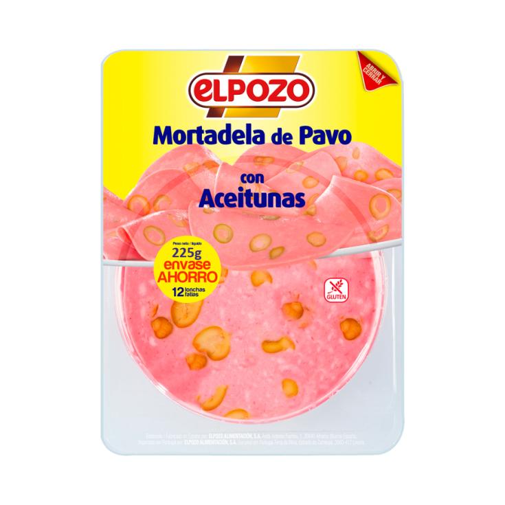 MORTADELA PAVO C/ACEITUNA LONCHAS EL POZO 250G