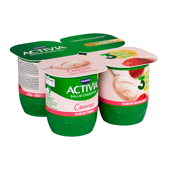 YOGUR BIFIDUS CREMOSO FRESA ACTIVIA P4 115G/U